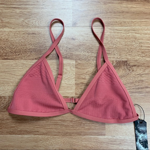 TAVIK Swimwear Jett Textured Triangle Bikini Swim Top Women - Picture 2 of 10